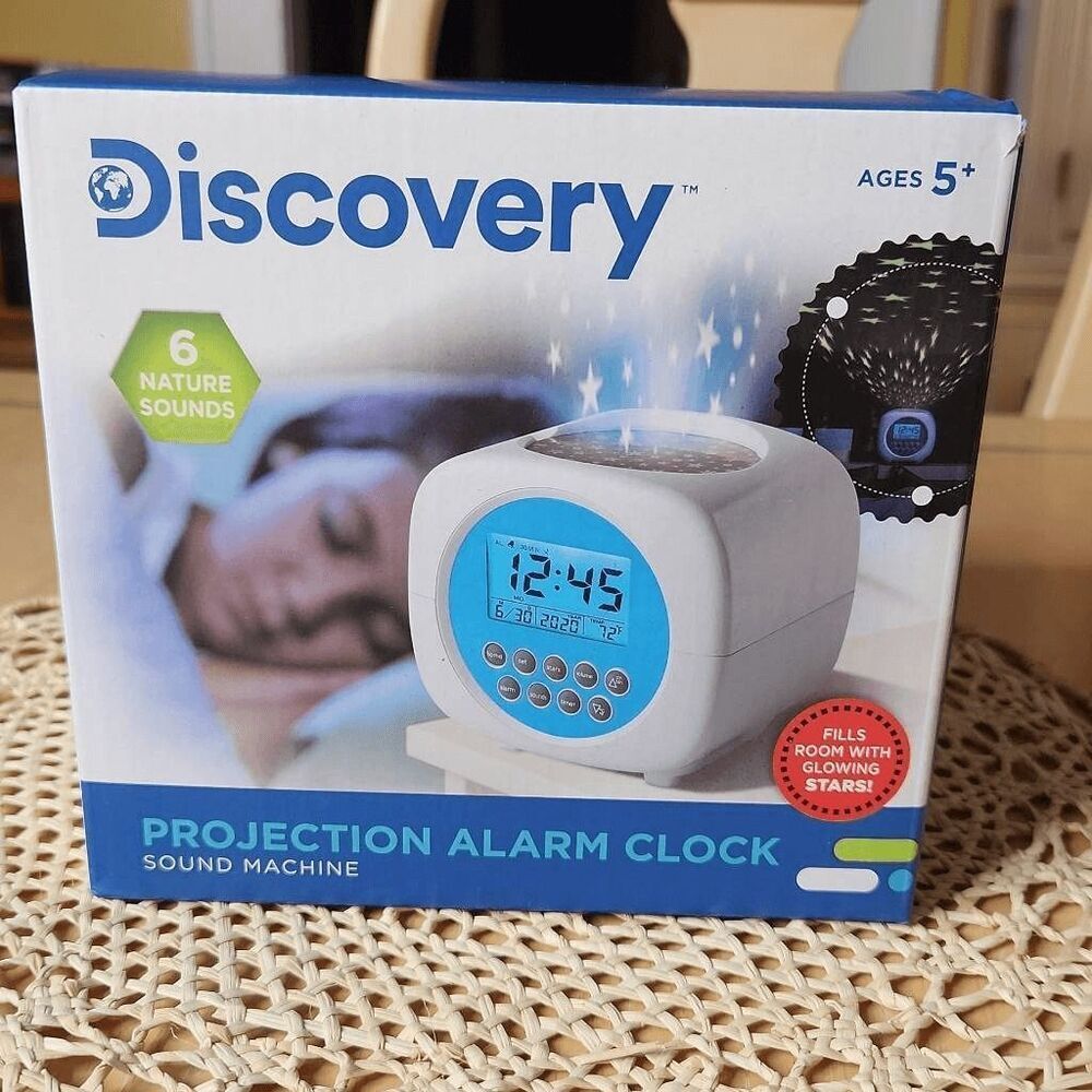 Discovery Projection alarm clock sound machine  Fills room with stars